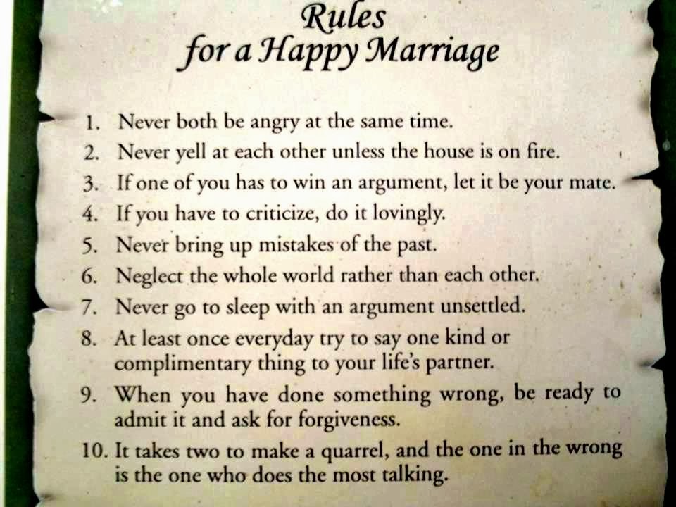 Rules for a Happy Marriage multimatrimony