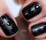 Black Color Nail art