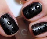 Black Color Nail art